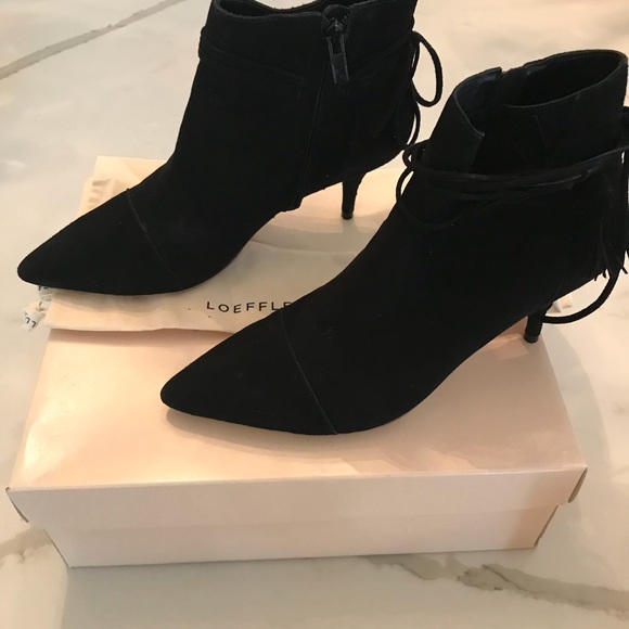 Loeffler Randall Shoes - Loeffler  Randall Annie black suede booties size 8